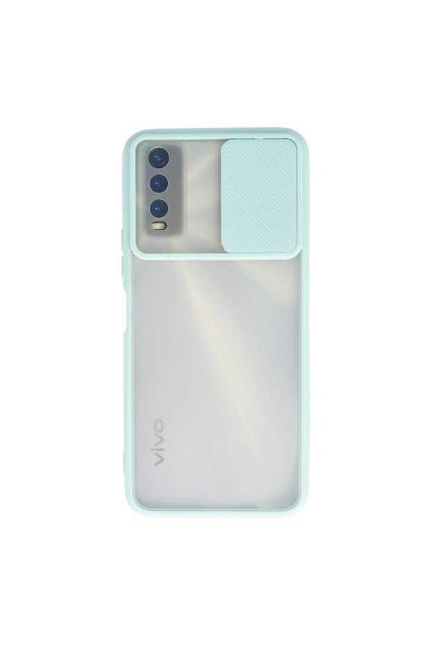 Vivo Y11S Case Palm Frosted Camera Sliding Silicone - Turquoise