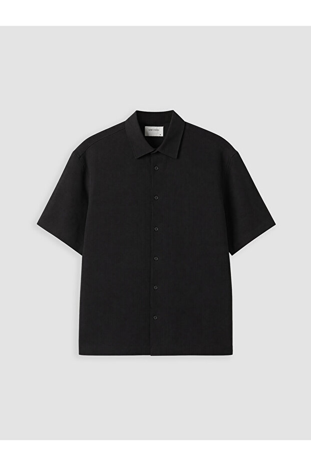 Lcw Vision Black Regular Fit Dobby Men's Shirt