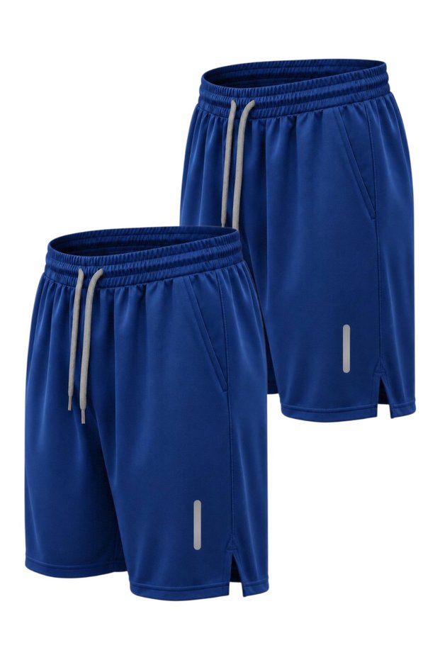 2-Pack Breathable Fabric Fitness Tennis Sports Shorts