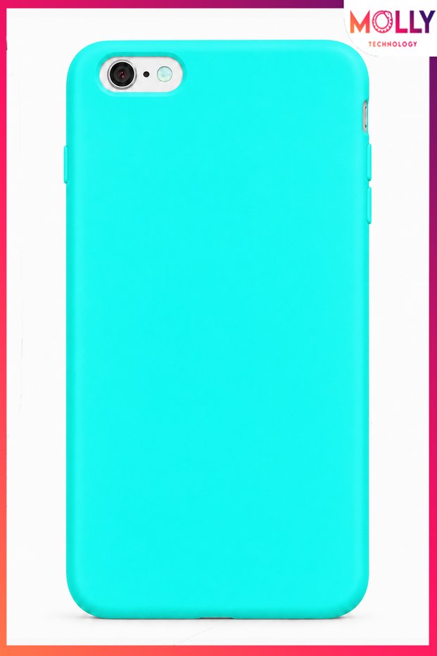 Water Green Liquid Inside Velvet Matte Silicone Case for iPhone 6/6S Plus