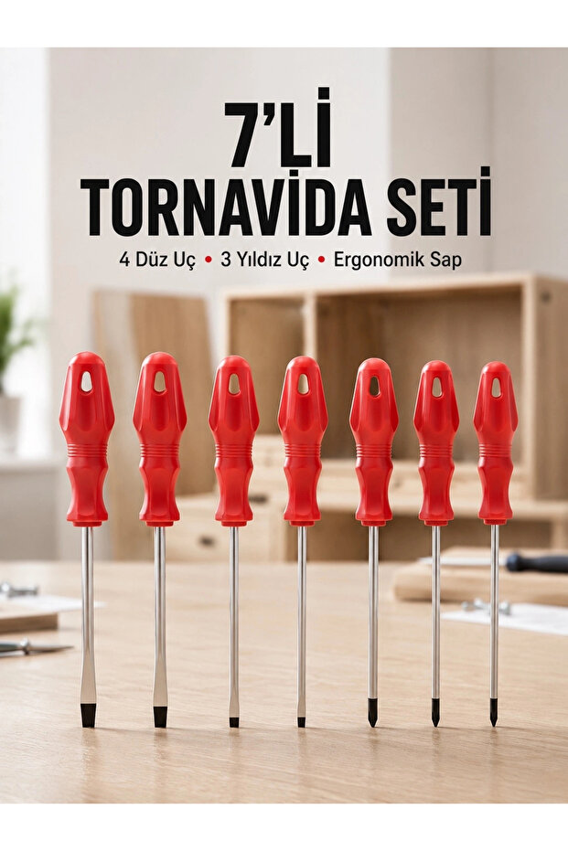7-Piece Screwdriver Set Suitable for Home and Workshop Use