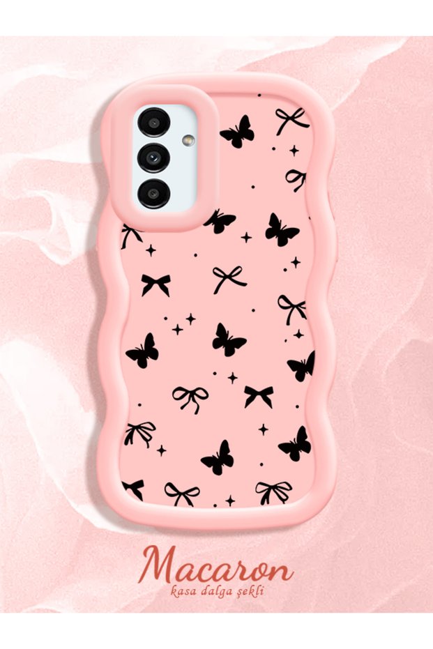 Samsung Galaxy A04S Compatible Slim Butterfly Bow Printed Soft Structure Daily Use Phone Case