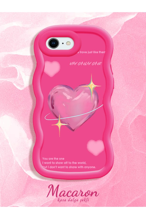 iPhone 6 Plus/6S Plus Compatible Case with Sweet Pink Hearts Motifs Three-Color Options