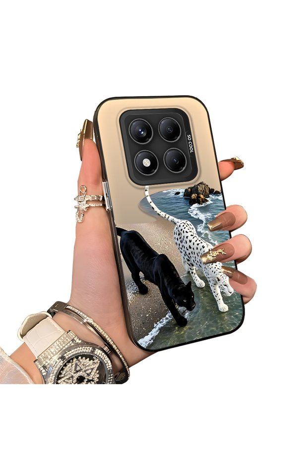 Xiaomi Redmi Note 14 Pro 4G/5G Compatible Hard Acrylic Back Silicone Edge Lens Protection Case