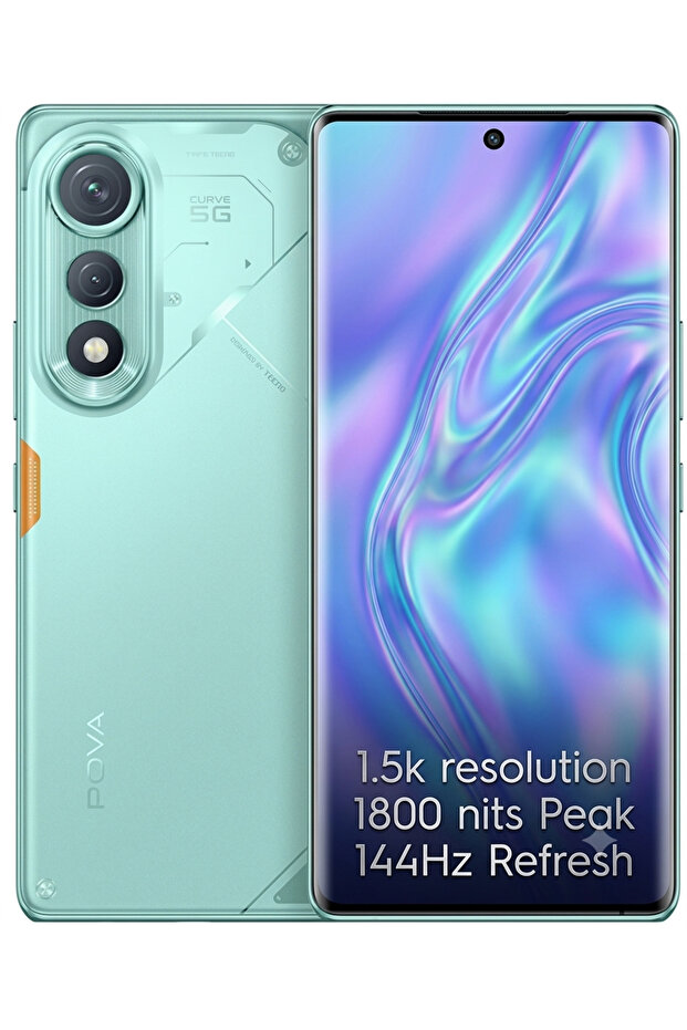 هاتف تكنو بوفا كيرف 5G (Tecno Pova Curve) – شاشة منحنية AMOLED 144Hz، معالج Dimensity، بطارية قوية وشحن سريع