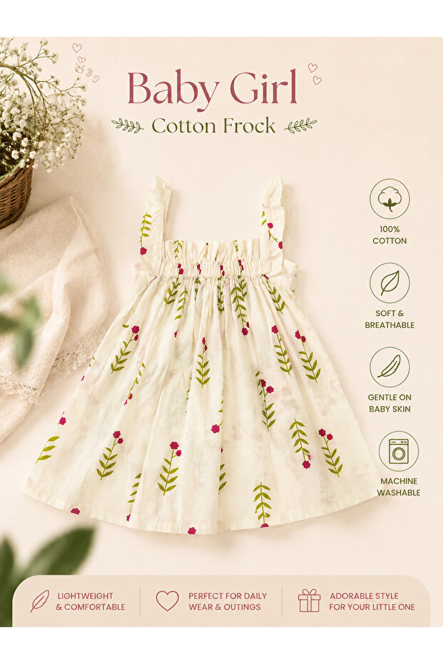 Pink blossom frock babies and toddlers