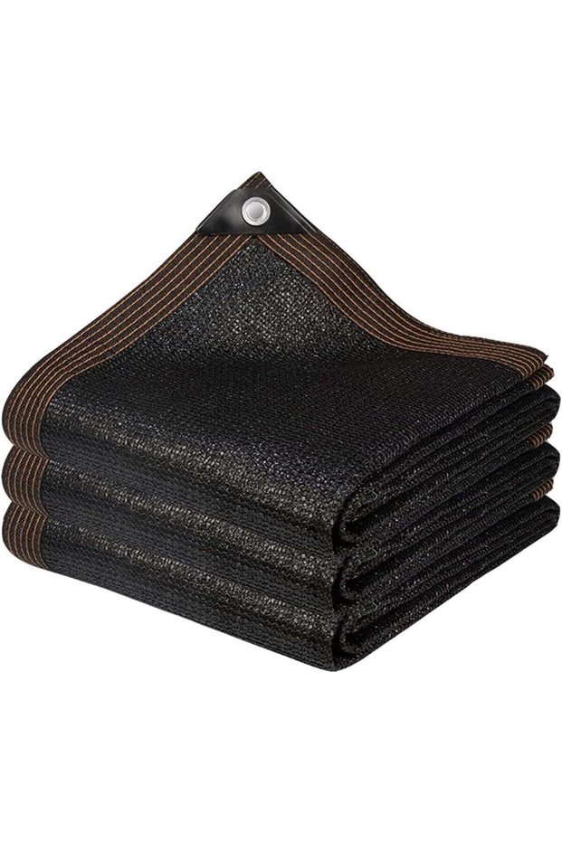 6.5ft x 10ft 70% shading black shade cloth - UV resistant mesh tarpaulin for protecting plants in gardens, patios, lawns, and greenhouses.