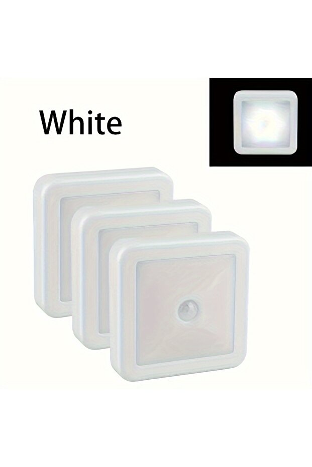 3-pack motion-sensing LED nightlights, for bathrooms, bedside tables, hallways, corridors, toilets, stairs, and cabinets, smart nightlights