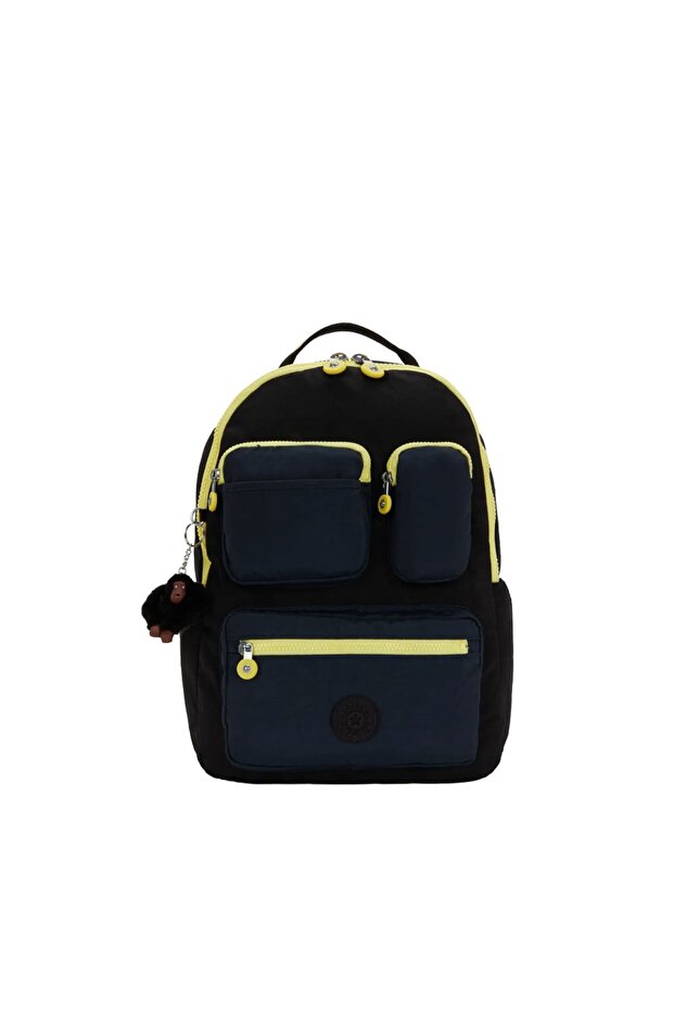 Seoul Lap Pocket Large Backpack Black Pocket Block Ki95318Ep