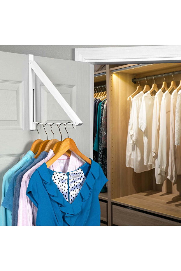 Behind-the-door rack, For clothes, towels, hats, and space-saving wardrobe storage