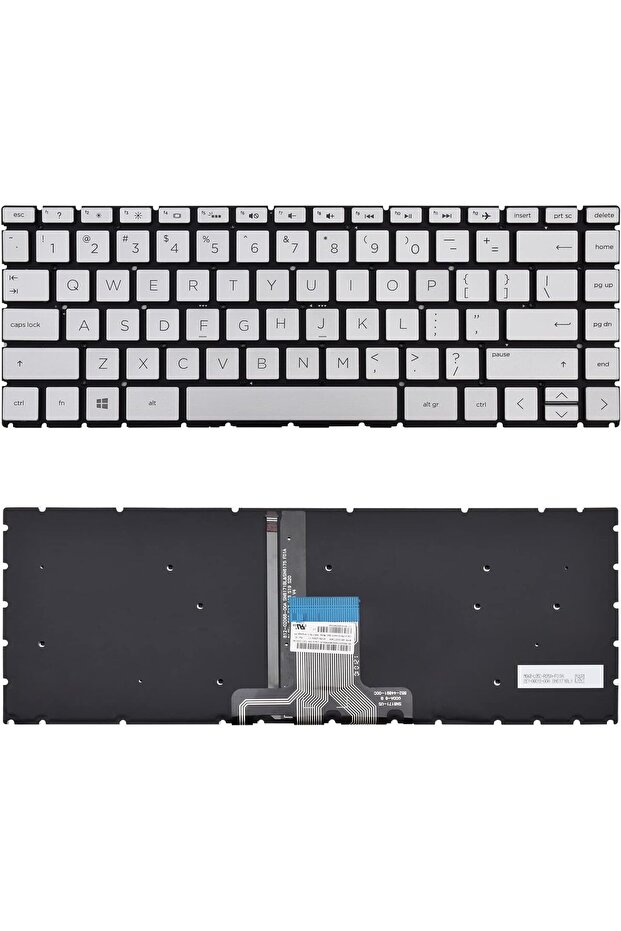 Replacement Keyboard Compatible With HP 14-CK 14-CD 14-CM 14-DG 14-DQ 14s-DQ 240 G7 245 246 G7, Pavilion X360 14-CD 14-DH, Pavilion 14-CE With Backlit Silver and US Layout