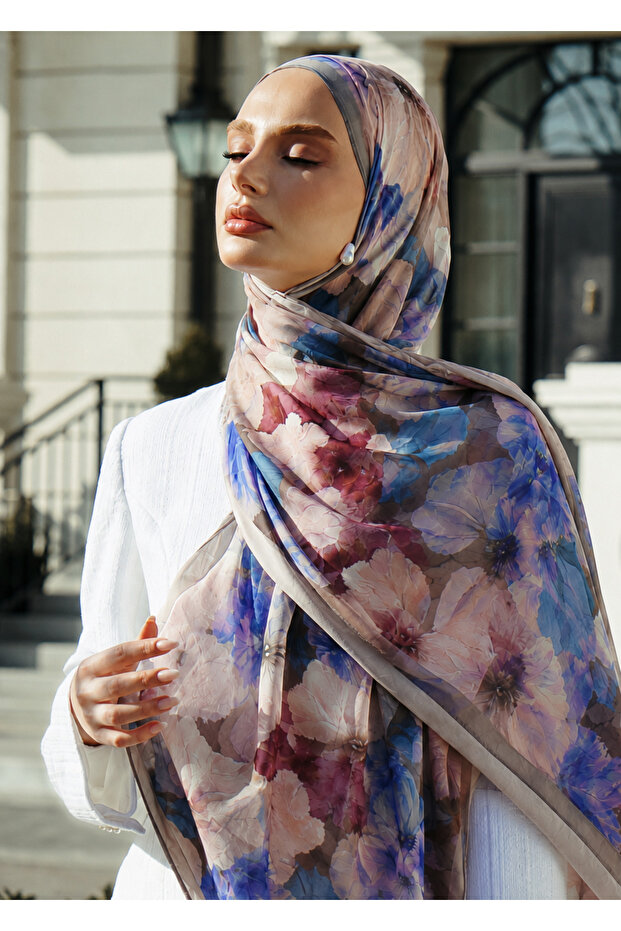 Floral Patterned Shawl