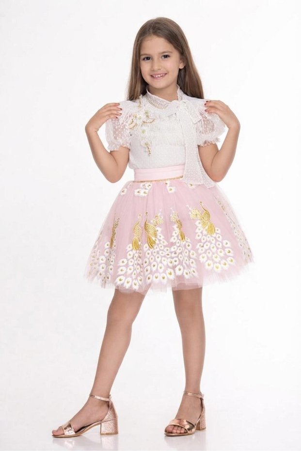 Top Blouse Applique and Stone Detailed Collar Lace-Up,Skirt Tulle Puffy (One Size up Is Recommended) Wedding,Ball,Gala,Birthday Dress