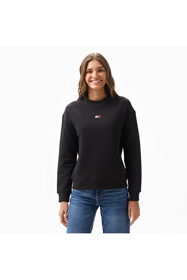 Tommy Jeans Women's Boxy Fit Badge Round Neck Ext