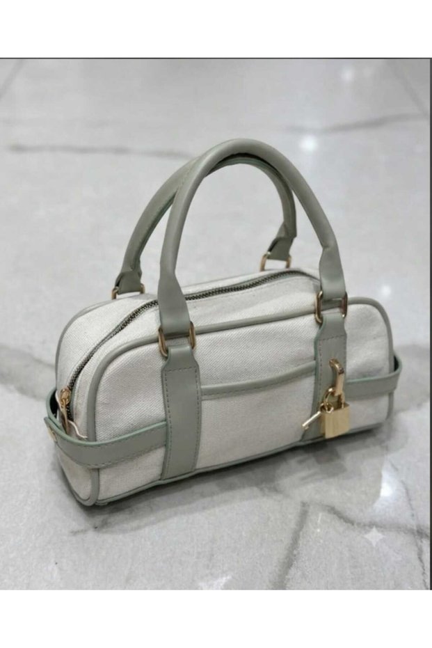 Women's Lock Detail Sporty Stylish Hand and Shoulder Bag