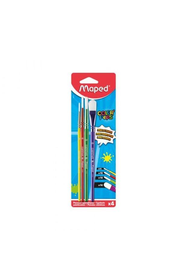 Maped 867810 Color Peps Synthetic 4 Piece Bristle Brush
