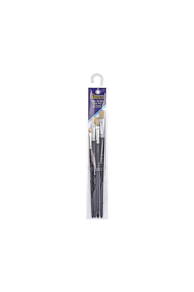 Brons Br-522 258 Series No: 6 - 8 - 10 - 12 Oil Paint Brush Set