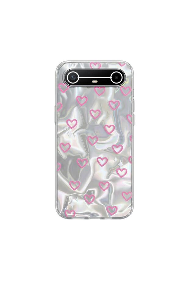 Tecno Spark Slim 5g Compatible Case Pink Heart Silicone Case Pink