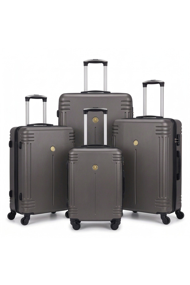 4-Piece ABS Hard Shell Luggage Set for Family, 20/24/28/32 Inch, TSA-Approved Lock, 360° Silent Spinner Wheels, 3-Level Adjustable Handle, Unisex for Men Women