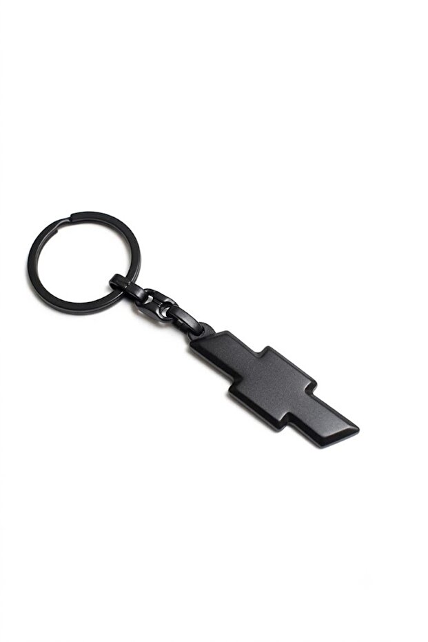 Chevrolet 3D Metal Automobile Keychain - Black Coated Auto Keychain