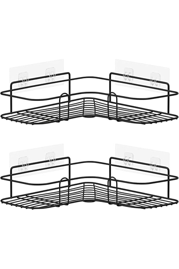 Shower Caddy - 2 Pcs Shower Shelf Organizer, Corner Shower Caddy With Strong Adhesive, Larg