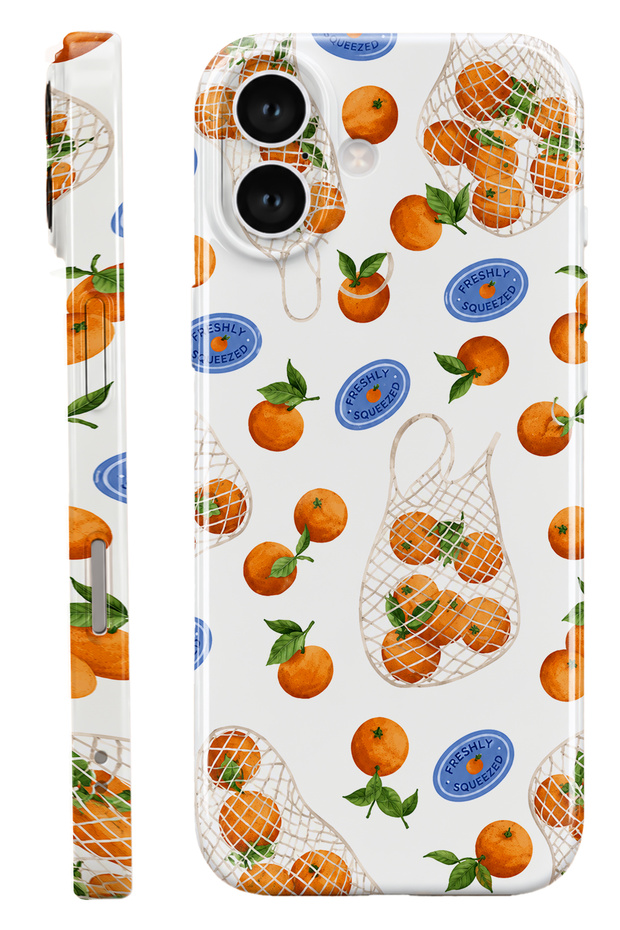 iPhone 17 Portakalas Protect Slim Glossy Full Covering Print Camera Protected Phone Case