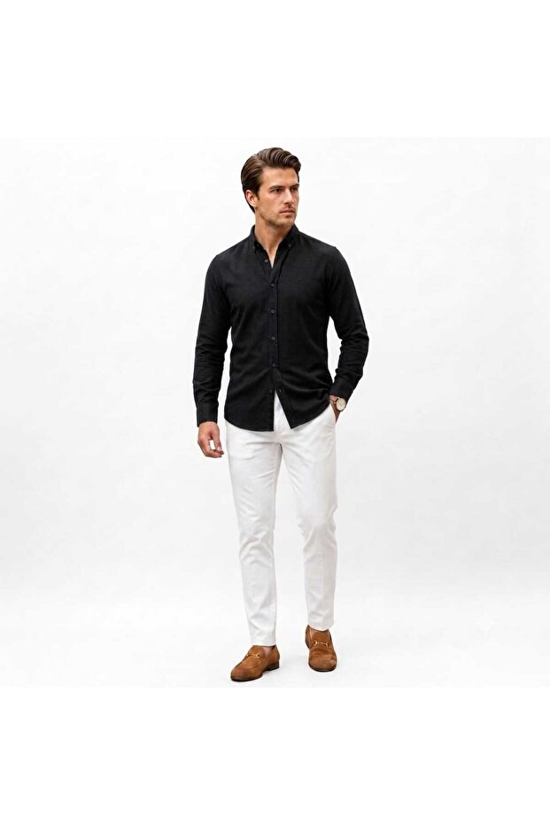 6668 Slim Fit Textured Shirt
