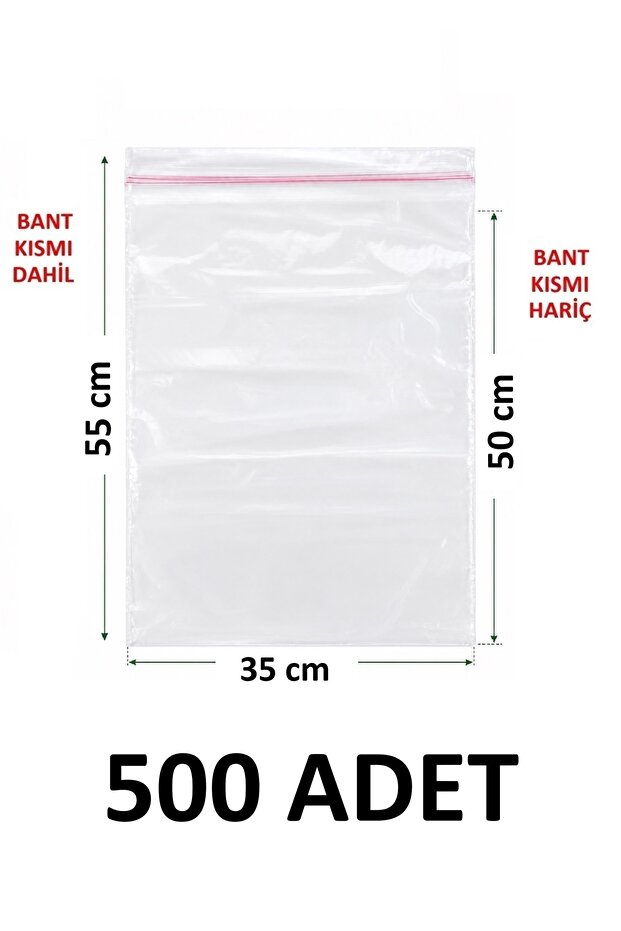 500 Pieces 35X50+5 cm Transparent Nylon Bag with Polyethylene Tape 35X55 cm Adhesive Flat Pe Bag