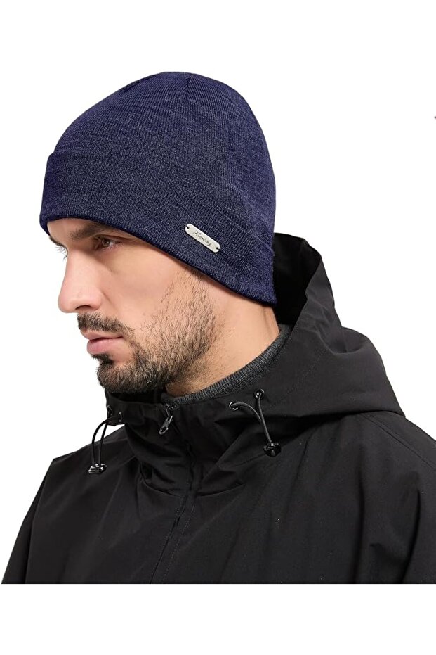 100% Merino Wool Beanie Hat for Women Men Winter Warm Cuffed Knit Cap
