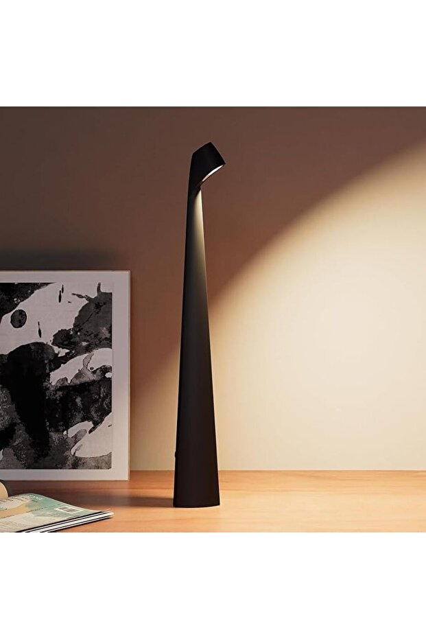 مصباح مكتب LED مزود بتحكم باللمس، وثلاثة ألوان للإضاءة، وتصميم أنيق وعصري، مناسب