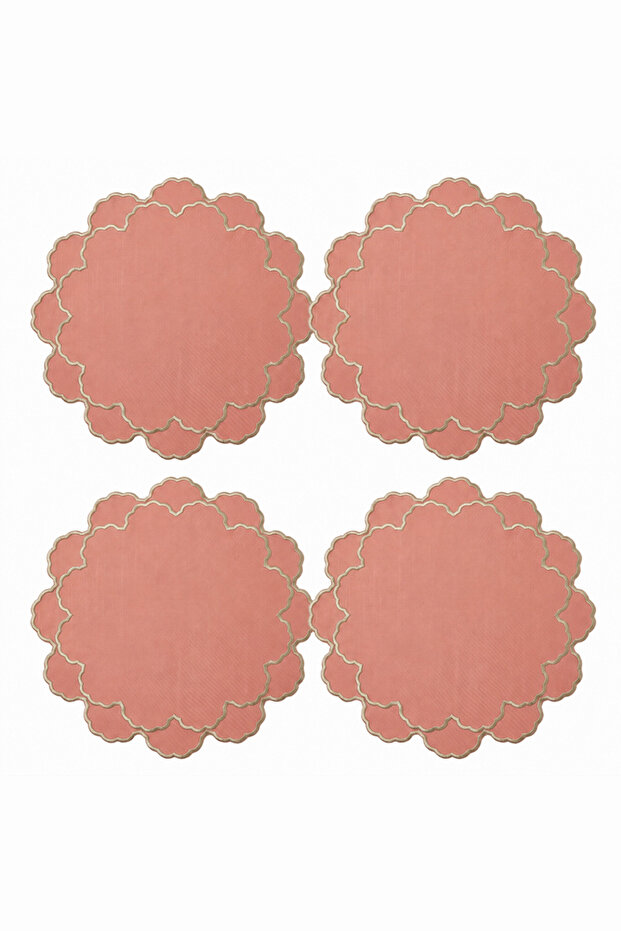 Éclosion Placemat Corail (4’lü Set)