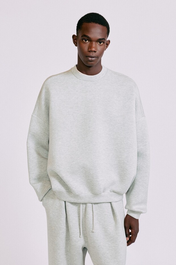 İnterlok bisiklet yaka sweatshirt