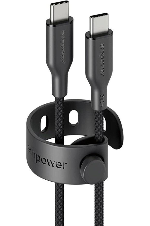 Panzerglass - Empower - Cable - USB-C To USB-C - 240W - 2M - USB 2.0 - Racing - Space Black