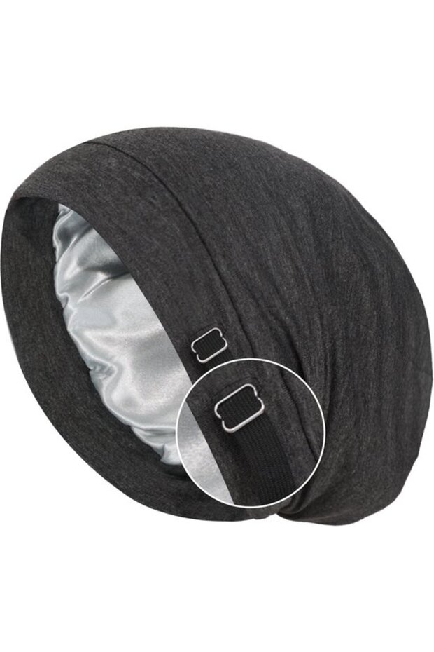 Silk sleep cap snow white satin cotton unisex breathable.