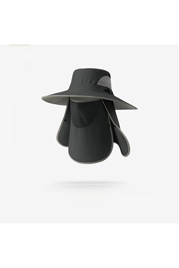 Fisherman hat 60-65cm with face/neck cover UPF50+ detachable.