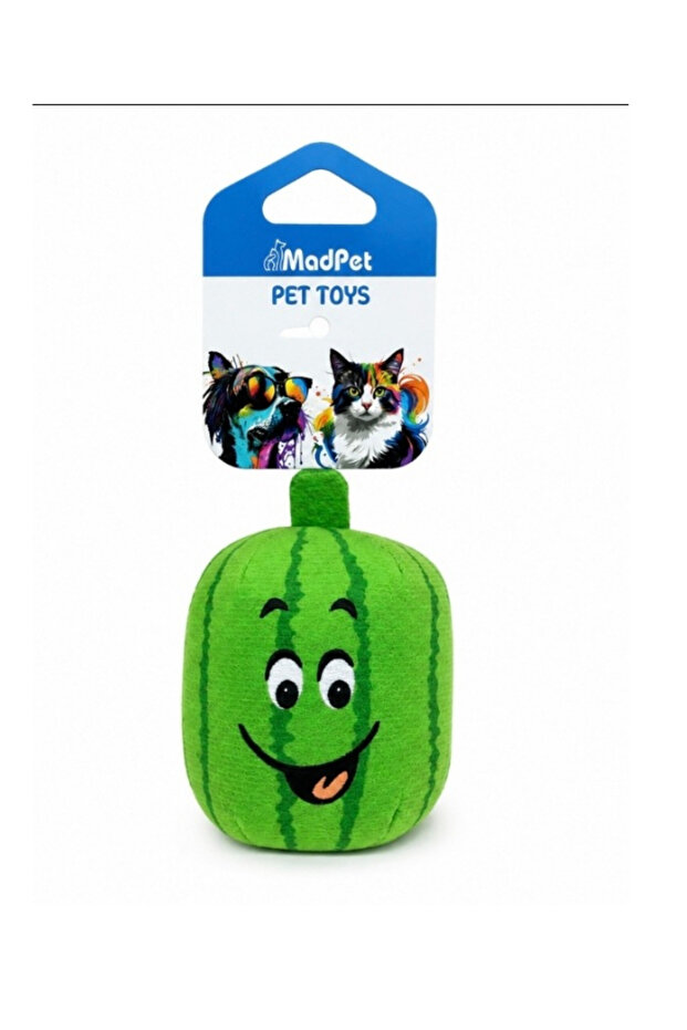 🐾 Cute Singing Plush Cat & Dog Toy (Watermelon)