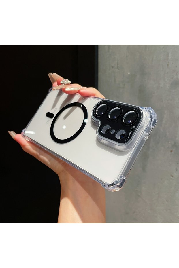 Galaxy S25 Ultra black Transparent Protective for Magsafe Magnetic Phone Case for Samsung Galaxy S26