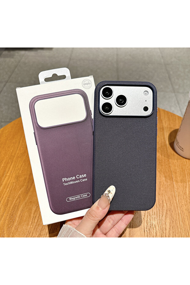 iPhone17 Pro Max Purple With Box Original Tech Woven for Magsafe Magnetic Phone Case for Iphone 17 A