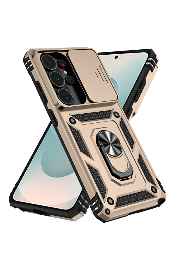 Galaxy S25 Ultra gold Slide Camera Lens Case For S26 S25 S24 S23 S22 S21 S20 Ultra Plus S21 S23 S2
