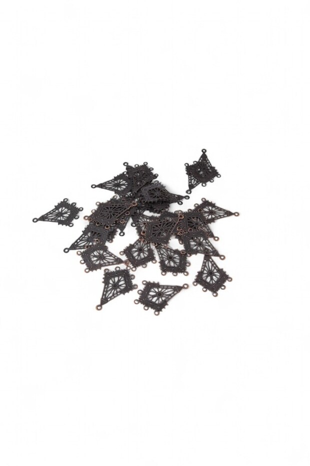 Lace Patterned Texture Effect Metal 10 Pieces (Earring Device, Bracelet End, Brooch Accessory)