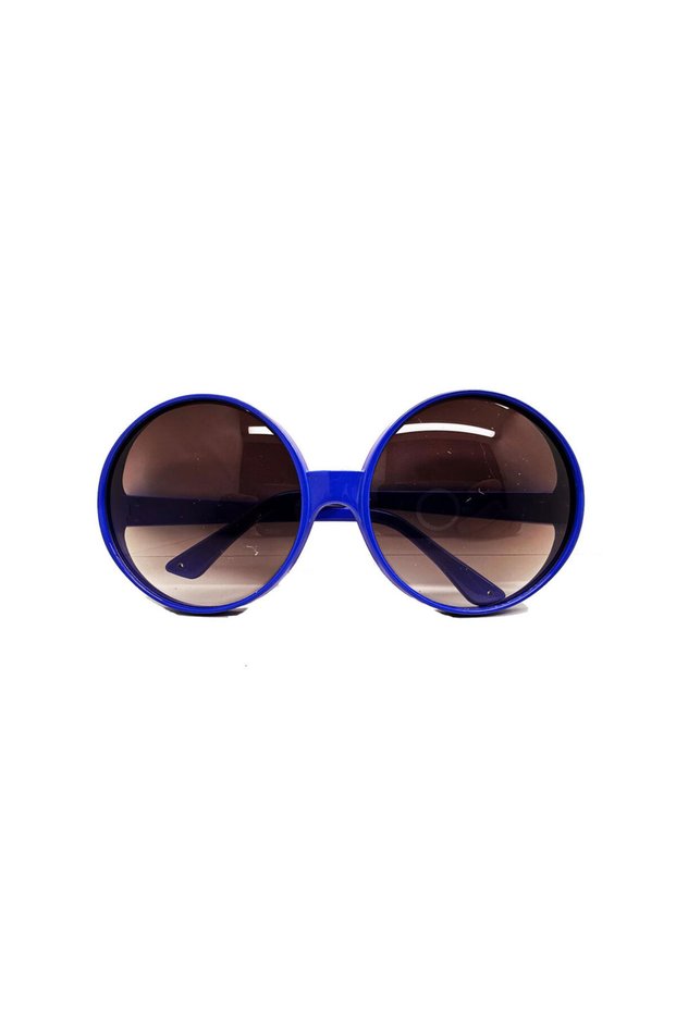 Blue Retro Round Greenwood Party Glasses for Office Home Office Event Show Glasses
