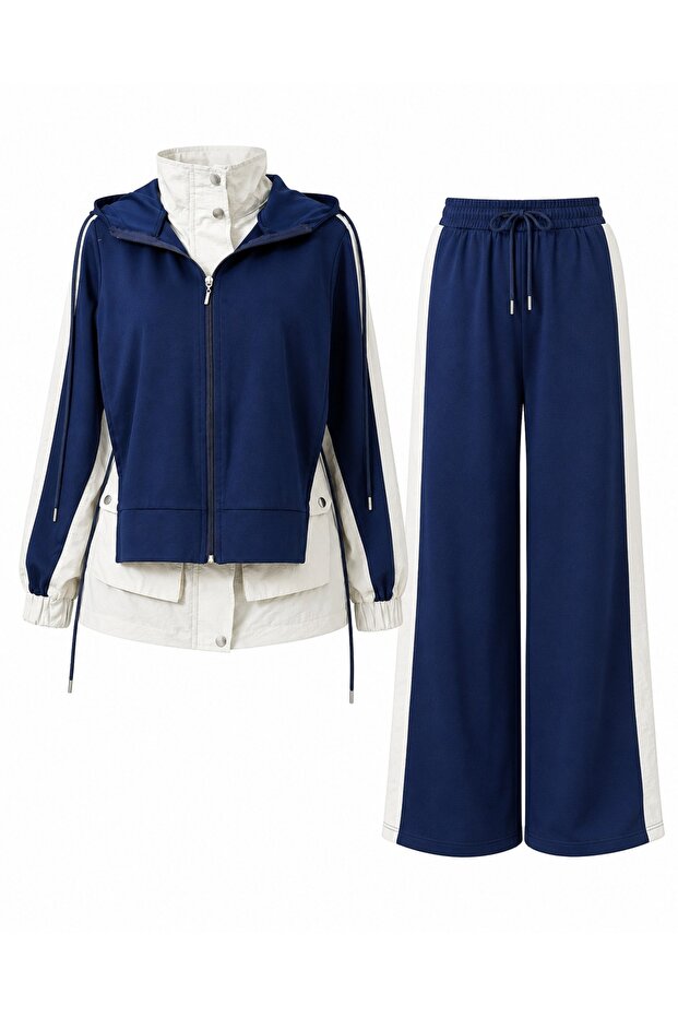 Stripe Detailed Sports Two-Piece Set