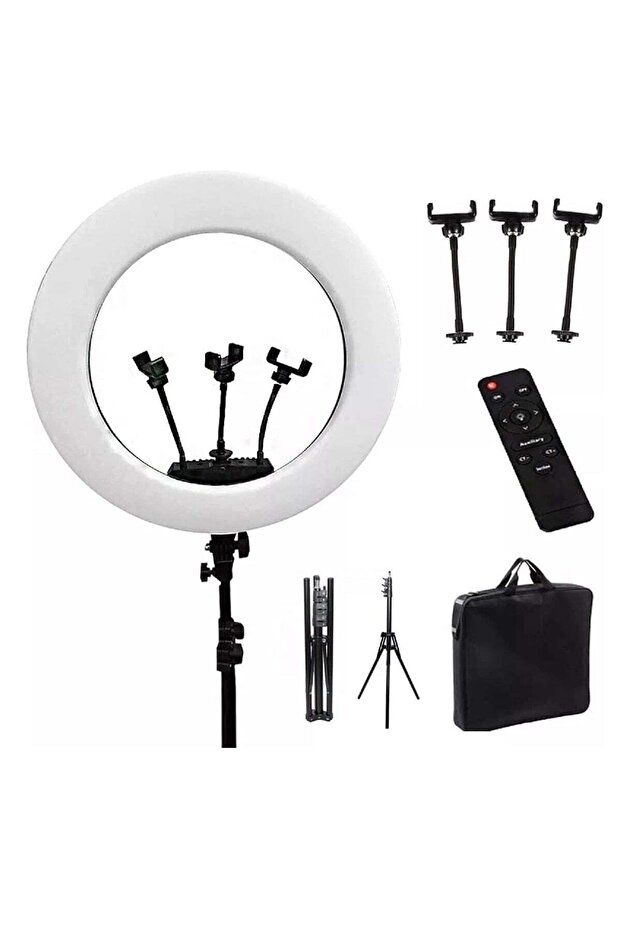 HQ-18 Live Stream Led Soft Ring Light Stand 45 cm selfie stick for Smartphone Makeup Video Studio