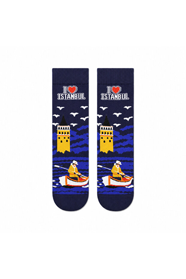 Galata Tower and Fisherman Unisex Socks
