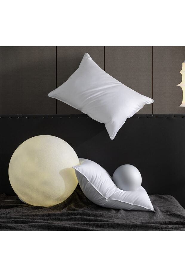 2 Pieces Medium Hard Silicone Pillow 50X70 Sleeping Pillow Cotton Fabric 100% Silicone Fiber Filling