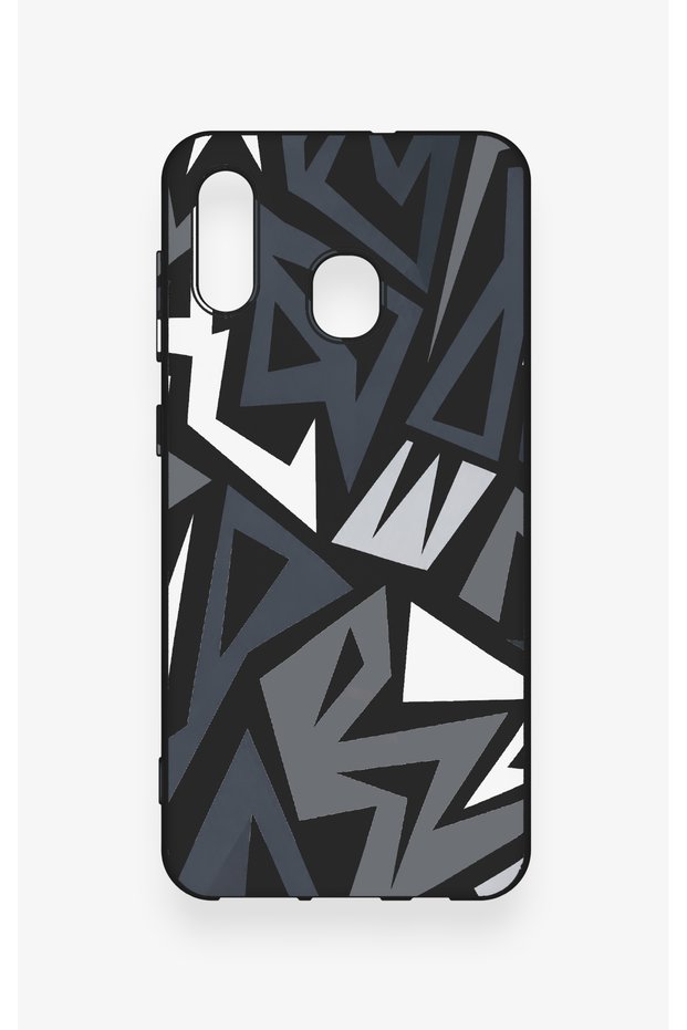 Samsung A20-A30 Compatible Geometric Block Pattern Silicone Case