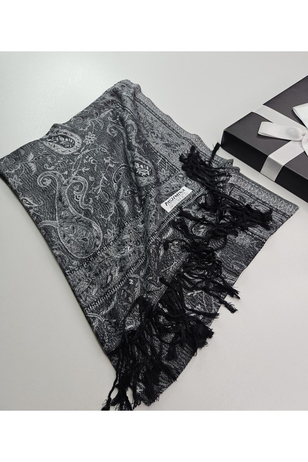 Paisley Patterned Double-Sided Jacquard Shawl 70 X 200 cm – Soft Textured