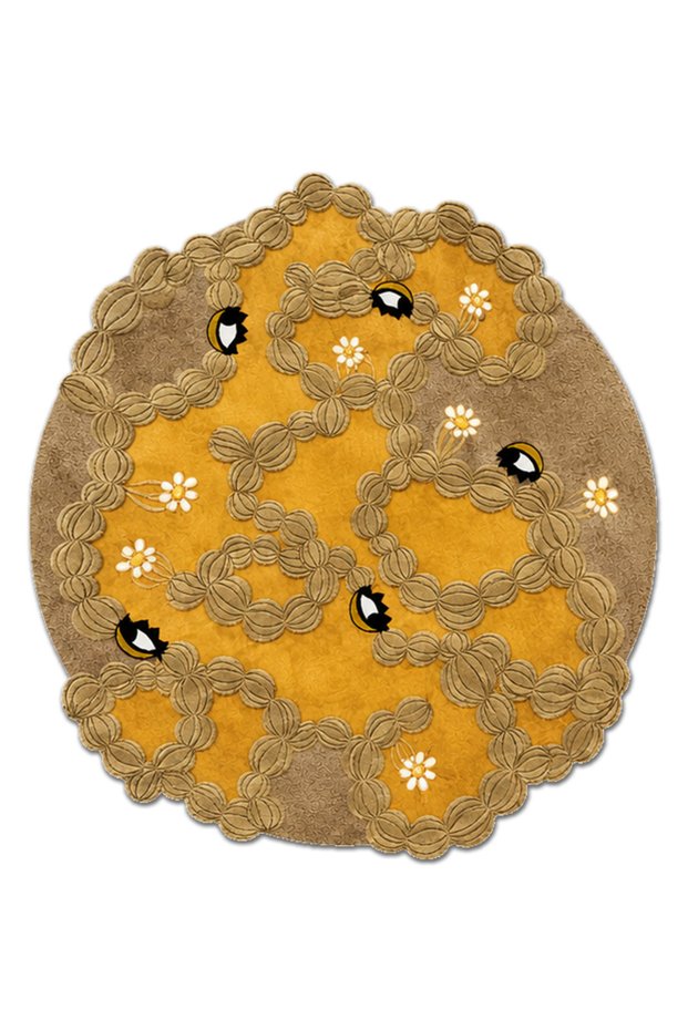 Sdt Traditional Patterned Modern Woven Base Decorative Carpet Sdtamor5135