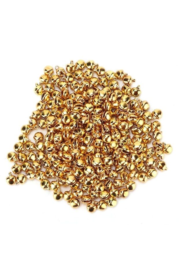 Tiny Bells, Long‑lasting Shiny Mini Bells for Festival Decoration (Gold)