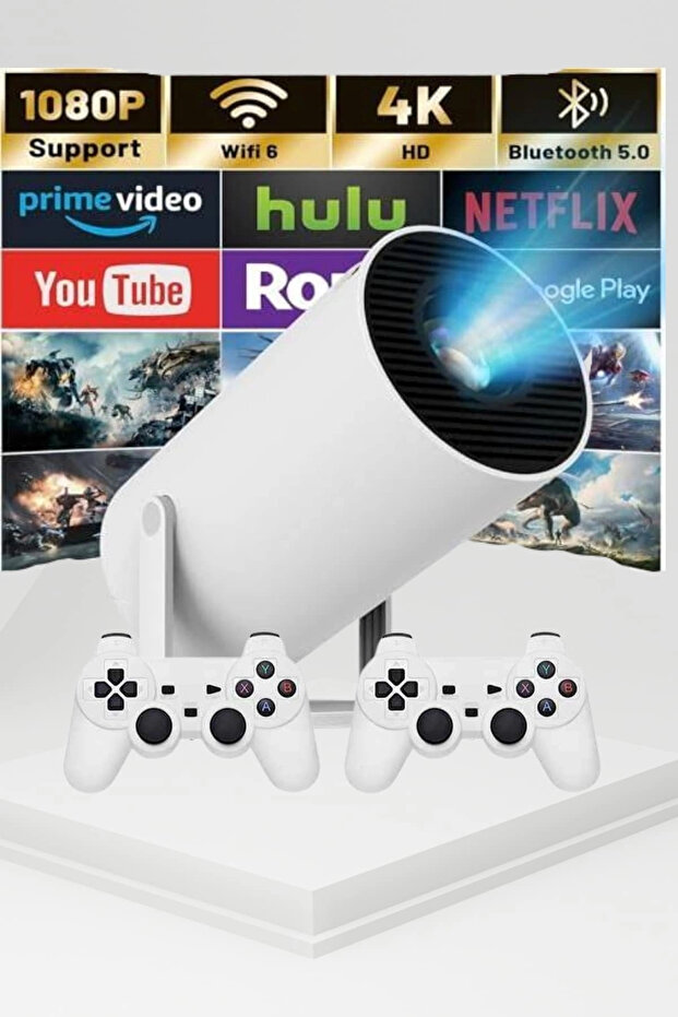 Portable Android Projection Standing Dual Arm 4K Resolution Cinema Projection